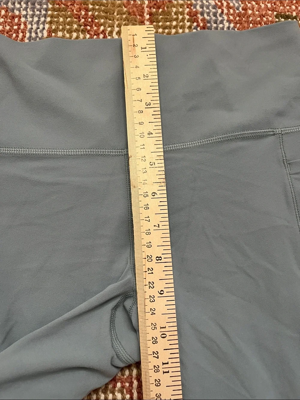 Athleta Salutation Stash Pocket II 7/8 Tight Blue Gray Size Medium M EUC - Picture 3 of 9